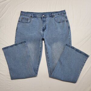 DG2 Diane Gilman Jeans Womens 14P Bootcut Stretch Rhinestones US Flag 36 X 28